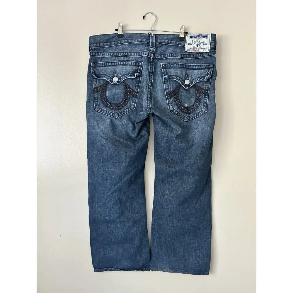 Vintage True Religion Joey Super T Mens Jeans Size 38 Made in USA Y2K